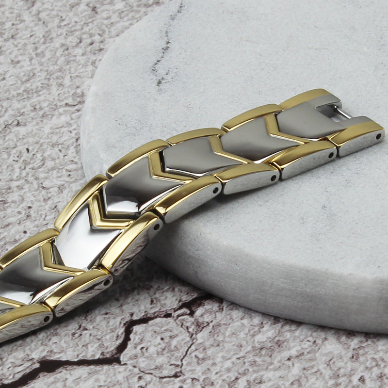 Gold Double Row Magnet Bracelet Durable and Stylish Jewelry