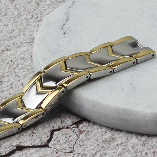 Gold Double Row Magnet Bracelet Durable and Stylish Jewelry