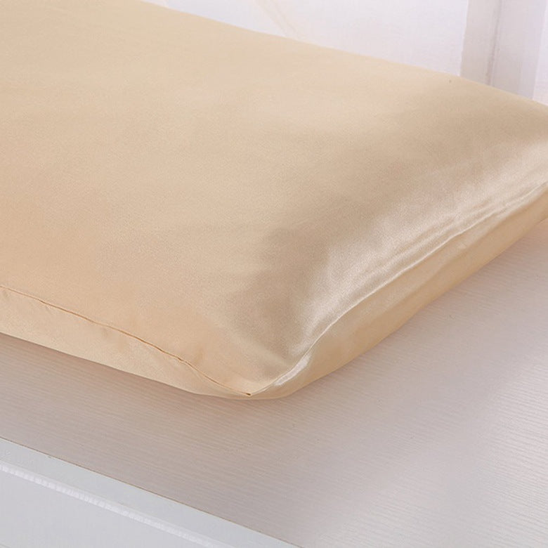 Satin Solid Color Pillowcase Simulation Silk Ice Silk Single