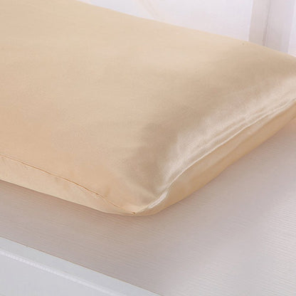 Satin Solid Color Pillowcase Simulation Silk Ice Silk Single