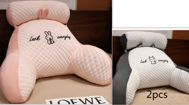 Sofa Fluffy Cushion Triangle Reading Backrest Pillow Comfort