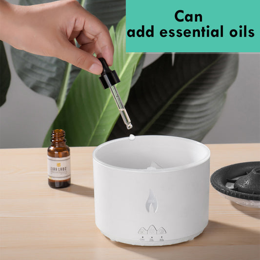 Buy Flame Effect Aromatherapy Humidifier with Jellyfish Mist & Timer