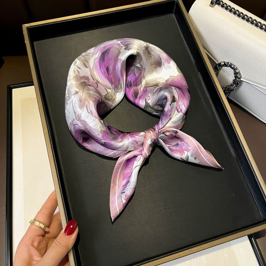 Buy Beige Silk Square Scarf for Women Versatile & Easy to Style