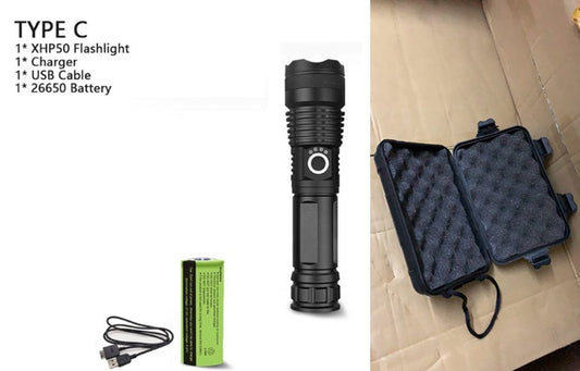 XHP70.2 Powerful USB LED Flashlight for Outdoor Camping