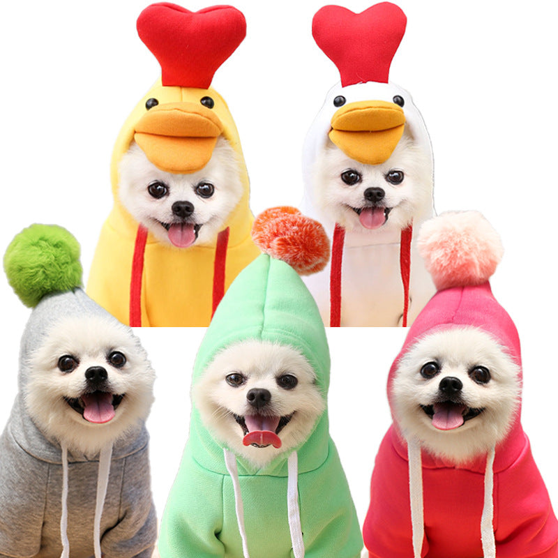 Buy Cute Fruit Dog Clothes for Small Dogs | Warm Fleece Hoodie