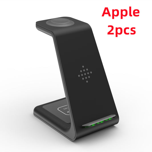 3 in 1 Fast Charging Station Wireless Charger Phone Stand