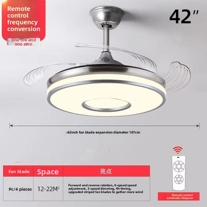 Integrated Ceiling Fan with Light for Bedroom and Living Room
