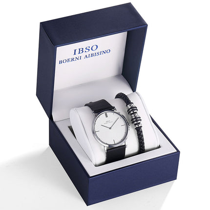 Men’s Creative Quartz Watch Set – Stylish & Modern Design