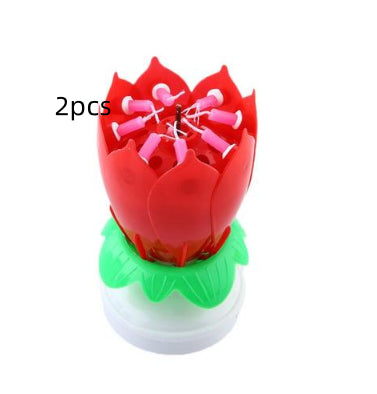 Buy First Musical Lotus Candle Colorful Birthday Cake Decor