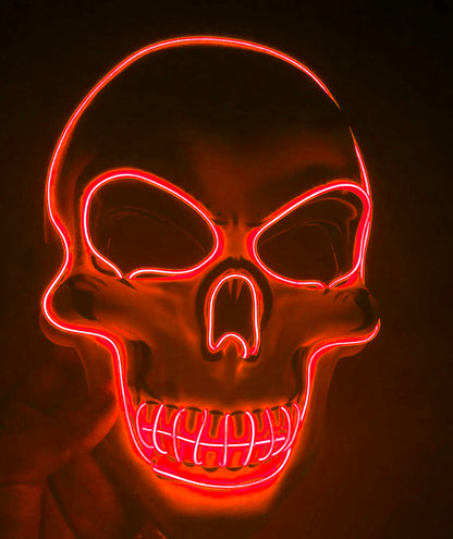 Buy Halloween Skeleton Mask LED Glow Scary Costume Party Wear