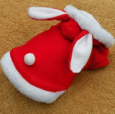Rabbit Hoodie Pet Clothes – Warm Fleece Cat & Dog Jacket