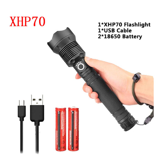USB Charging Zoom P50 Flashlight – High Power LED Torch
