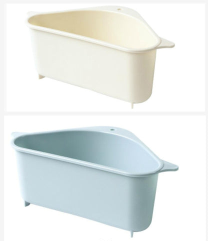 Buy Triangle Kitchen Sink Drain Storage Rack with Sponge Basket