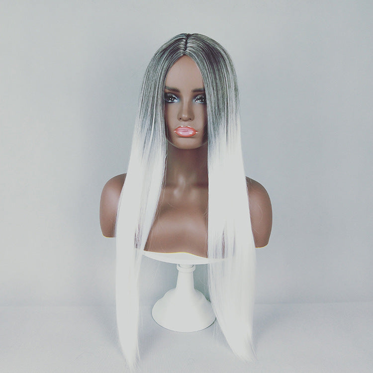 Long Straight Fashion Gradient Fake Hair Stylish Hair Extension