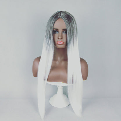 Long Straight Fashion Gradient Fake Hair Stylish Hair Extension