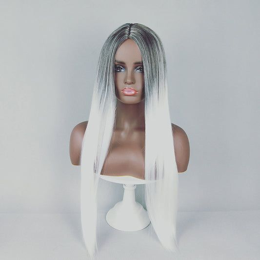 Long Straight Fashion Gradient Fake Hair Stylish Hair Extension