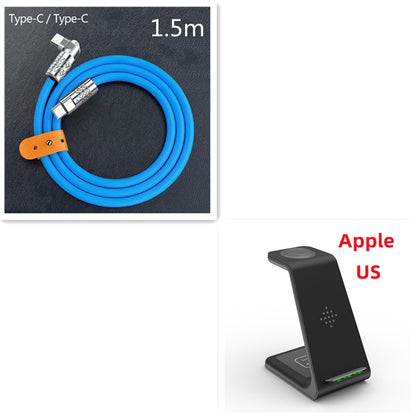 3 in 1 Fast Charging Station Wireless Charger Phone Stand