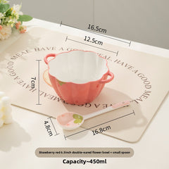 6inch double-eared flower-bowlspoon-red