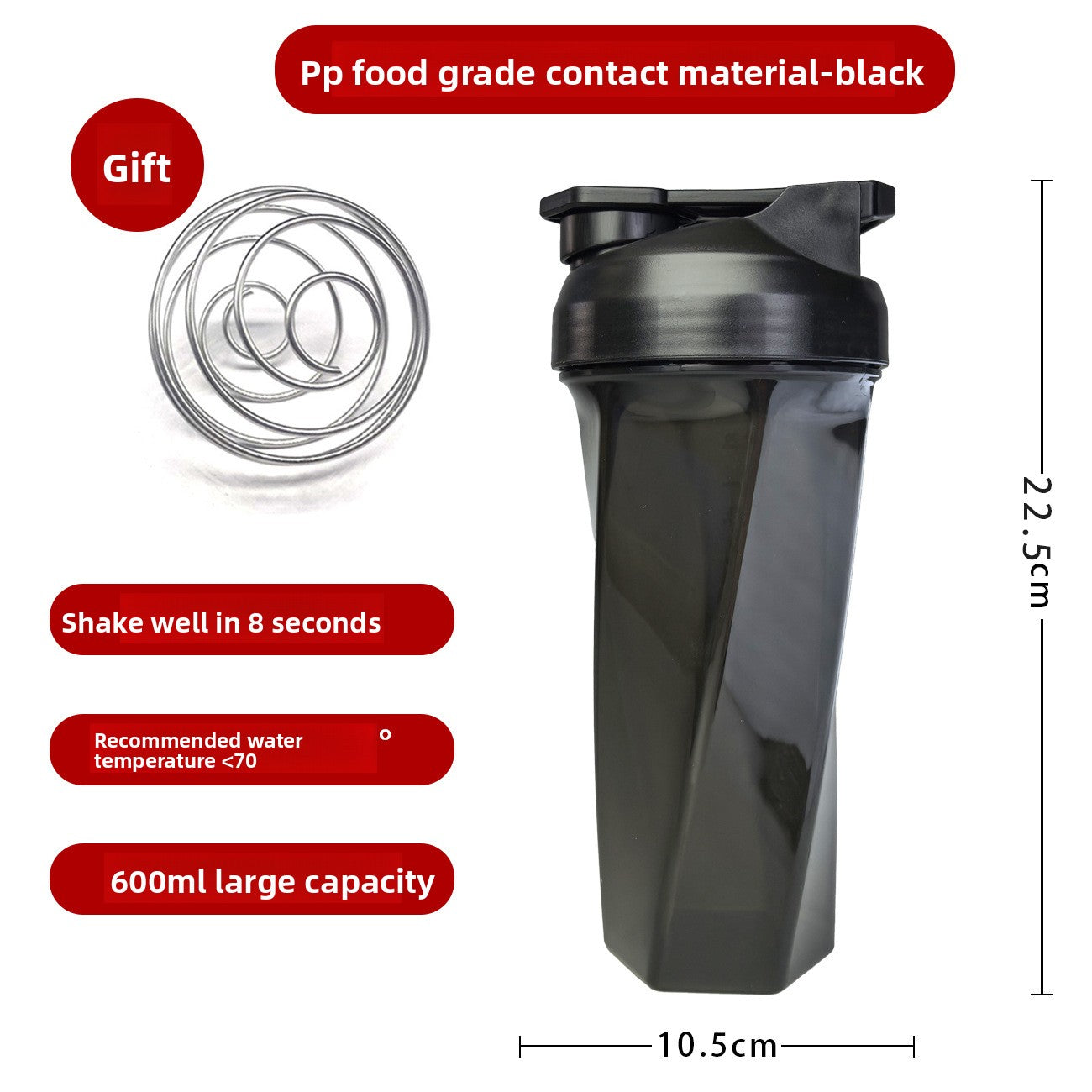 Tritan Protein Shaker Cup Durable Bottle for Gym Drinks Now