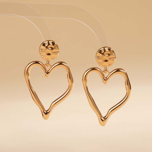 Dramatic Hollow Heart Earrings – Stylish Jewelry for Women