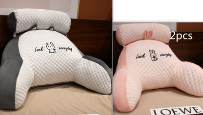 Sofa Fluffy Cushion Triangle Reading Backrest Pillow Comfort