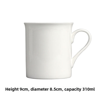 Simple Bone China Coffee Mug  Elegant & Durable Drinkware