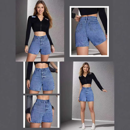 Buy Trendy Distressed Vintage Non-Stretch Denim Shorts for Women
