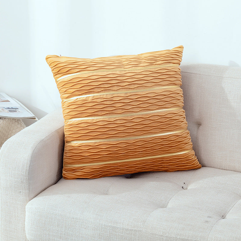Buy Striped Velvet Pillow Cover for Luxury Sofa Cushion Style