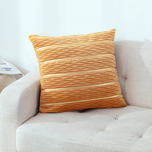 Buy Striped Velvet Pillow Cover for Luxury Sofa Cushion Style