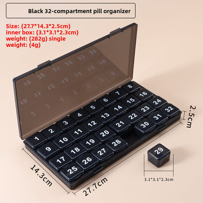 Portable Monthly Pill Organizer for Daily Medicine Storage