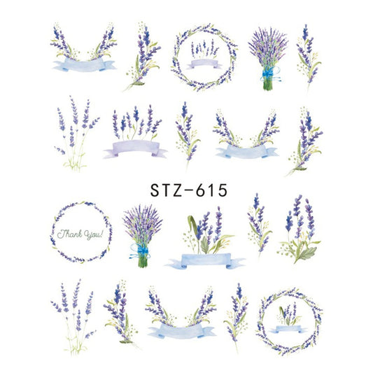 Buy Cute Butterfly Flower Nail Sticker Water Transfer Design.