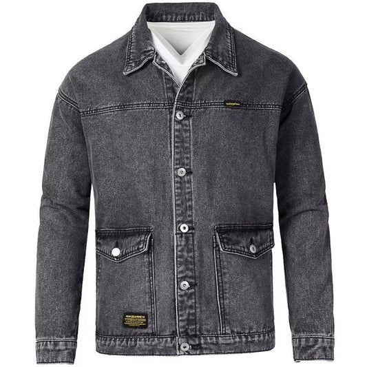 Buy Men’s Korean-Style Slim-Fit Denim Jacket for Trendy Look