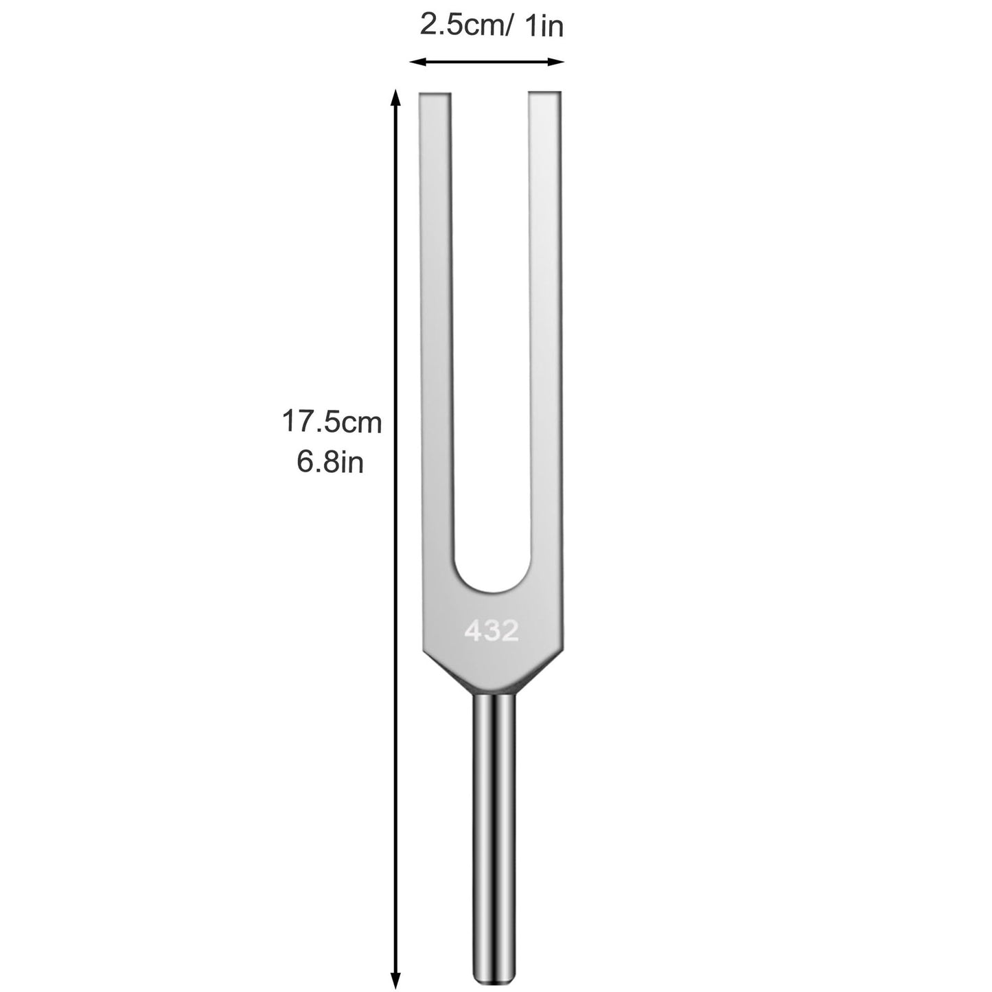 432Hz Aluminum Alloy Tuning Fork with Wooden Base