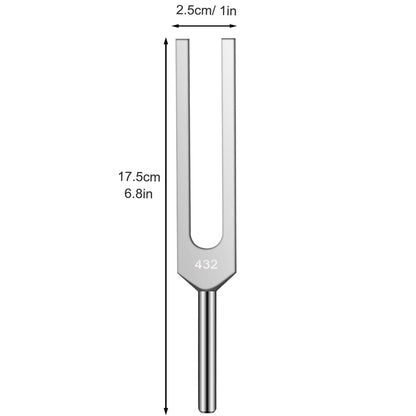 432Hz Aluminum Alloy Tuning Fork with Wooden Base