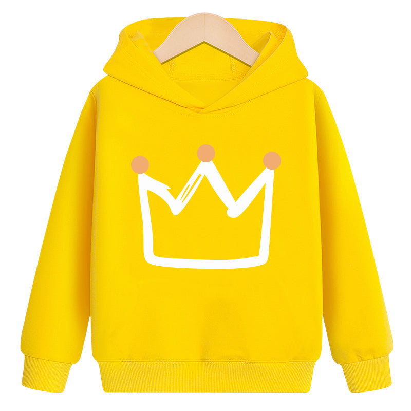 Buy Crown Hooded Plus Velvet Sweatshirt – Stylish Warm Hoodie