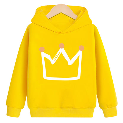 Buy Crown Hooded Plus Velvet Sweatshirt – Stylish Warm Hoodie