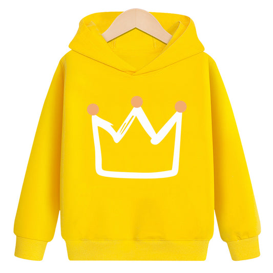Buy Crown Hooded Plus Velvet Sweatshirt – Stylish Warm Hoodie