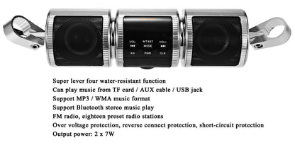 Waterproof Motorbike Bluetooth Stereo Speaker with MP3 Player