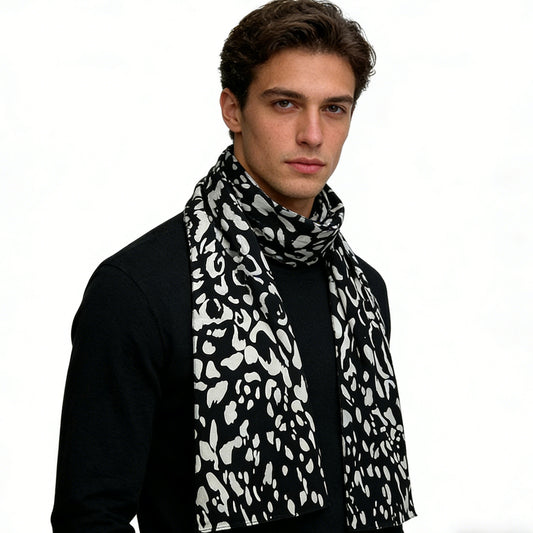 2pcs Abstract Long Scarf Bold Gallery Print for All Occasions