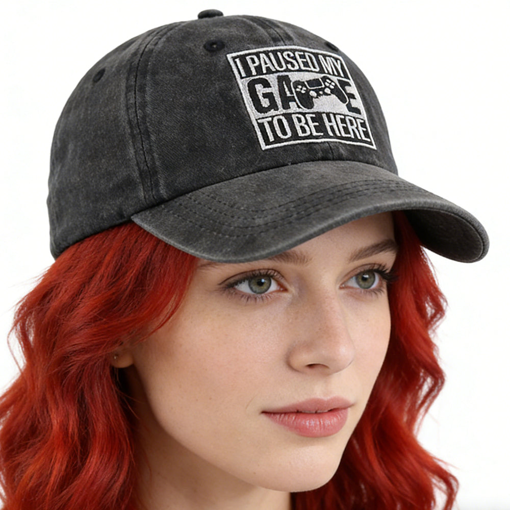 2pcs Adjustable Embroidered Gamer Baseball Cap for Men Women