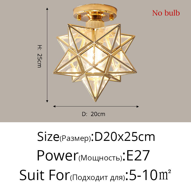 Buy Nordic Creative Five Star Ceiling Lamp for Modern Home Decor