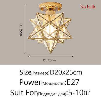 Buy Nordic Creative Five Star Ceiling Lamp for Modern Home Decor