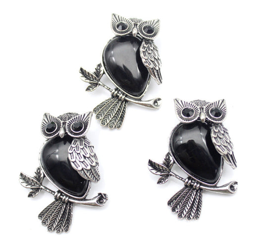 Buy DIY Alloy Owl Brooch with Crystals Stylish Pin Online