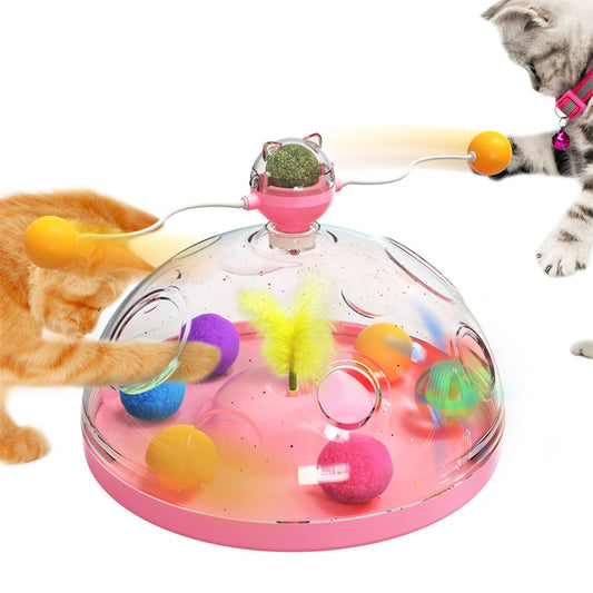 Meows Windmill Interactive Cat Toy with Catnip & Luminous Ball