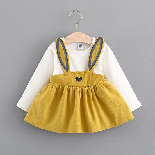 Buy Autumn New Korean Children's Clothing Cute Rabbit Baby Dress