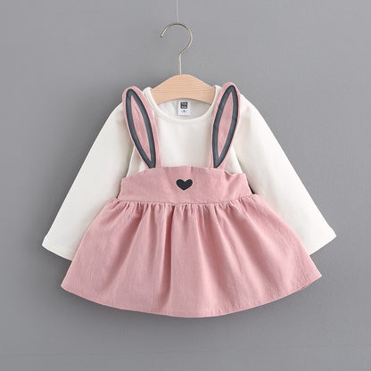 Buy Autumn New Korean Children's Clothing Cute Rabbit Baby Dress