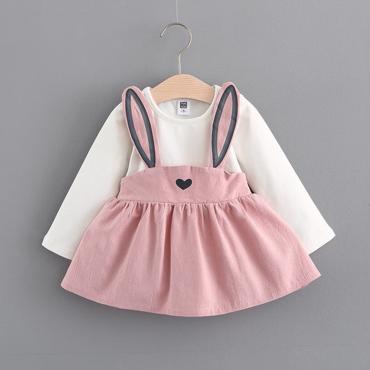Buy Autumn New Korean Children's Clothing Cute Rabbit Baby Dress