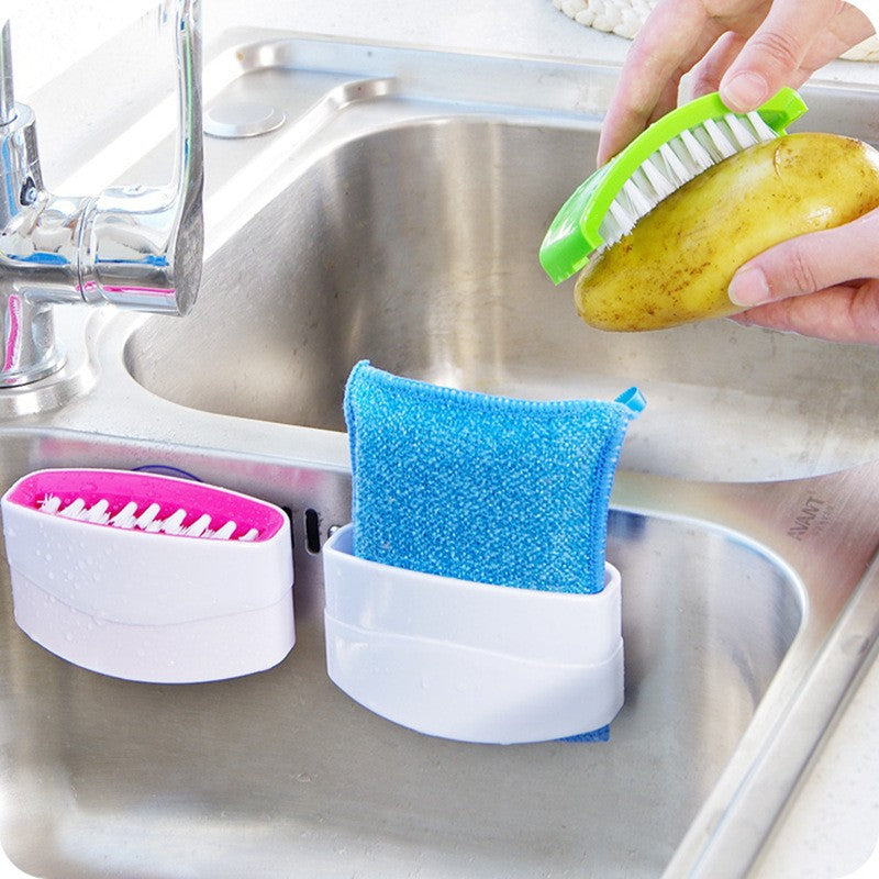 Buy Kitchen Cleaning Brush with Suction Cup for Knives & Fruits