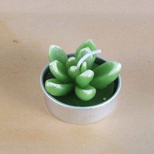 Artificial Succulent Rose Candles for Cute Home Decor Glow