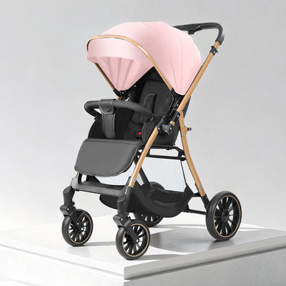 Reversible Four-Wheel Baby Stroller for Smooth Family Walks